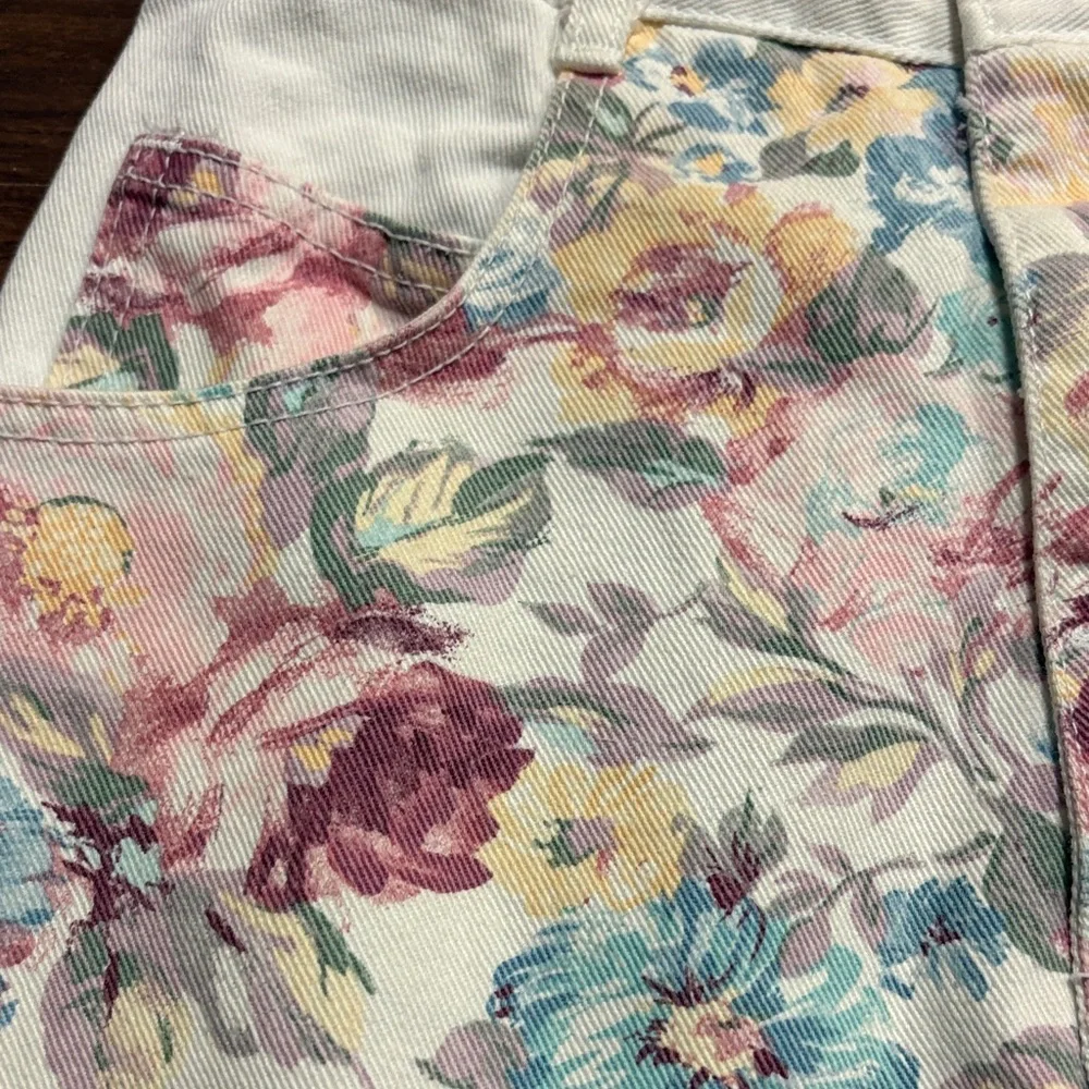Breaker Jeans 80s/90s Floral Print Jean Skirt - Picture 2 of 7